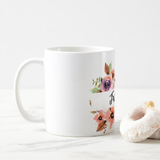 Chic Watercolor Blumen-Tasse Kaffeetasse