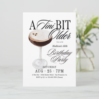 Chic Watercolor Ein Tini-Bisschen Älter Erwachsene Einladung
