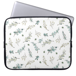 Chic Watercolor Eukalyptus Greenerity Pattern Laptopschutzhülle