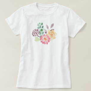Chic Watercolor Floral Arrangement T-Shirt