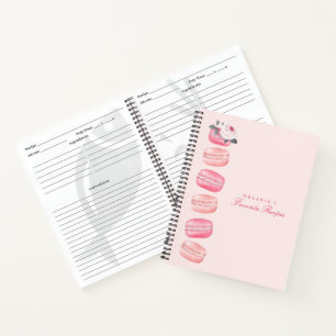 Chic Watercolor Floral Pink Französisch Macaron Re Notizbuch