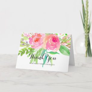 Chic Watercolor Floral Wedding Danke