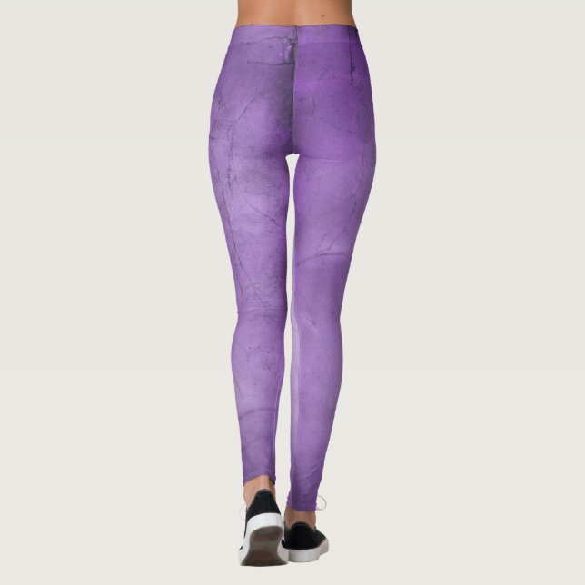 Chic Watercolor Lavender Lila Leggings für Frauen (Rückseite)