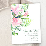 Chic Watercolor Magnolia Blume in Rosa Save The Date<br><div class="desc">Chic Watercolor Magnolia Blume in Rosa Save the Date</div>