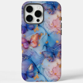 Chic Watercolor Marble Butterfly iPhone iPhone 16 Pro Max Hülle