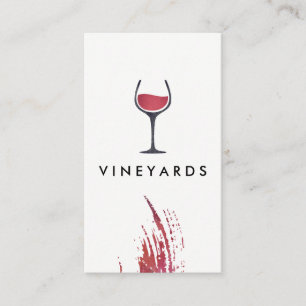Chic Watercolor Pinselstrich und rustikales Weingl Visitenkarte