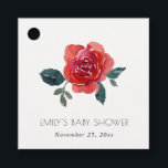 CHIC WATERCOLOR RED GREEN ROSE FLORAL BABY DUSCHE GESCHENKANHÄNGER<br><div class="desc">Wenn Sie weitere Anpassungen benötigen,  schreiben Sie mir bitte an yellowfebstudio@gmail.com.</div>