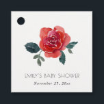 CHIC WATERCOLOR RED GREEN ROSE FLORAL BABY DUSCHE GESCHENKANHÄNGER<br><div class="desc">Wenn Sie weitere Anpassungen benötigen,  schreiben Sie mir bitte an yellowfebstudio@gmail.com.</div>