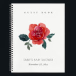 CHIC WATERCOLOR RED GREEN ROSE FLORAL BABY DUSCHE NOTIZBUCH<br><div class="desc">Wenn Sie weitere Anpassungen benötigen,  schreiben Sie mir bitte an yellowfebstudio@gmail.com</div>