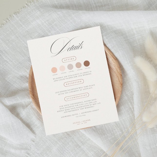 Chic wedding attire dress code cards begleitkarte (Von Creator hochgeladen)