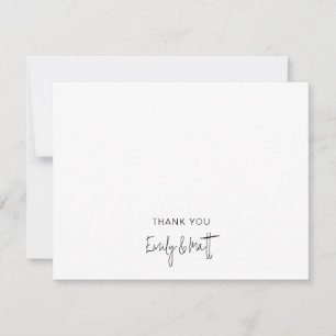 Chic Wedding danke Ihnen White Flat Note Card Mitteilungskarte