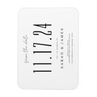 Chic Wedding Date Nicht-Foto Save the Date