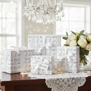 Chic Wedding Day Geschenkwrap Geschenkpapier