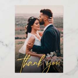 Chic Wedding Foto Vielen Dank, dass Sie Script Mod Folieneinladung