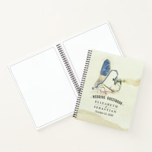 Chic Wedding Guestbook Dragonfly Paating Liebe Her Notizbuch