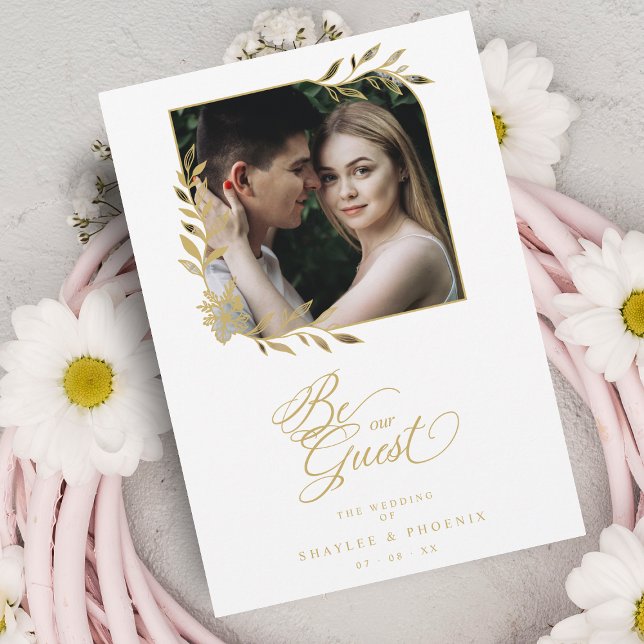 Chic Wedding Luxury Golden Branches Frame Foto (Von Creator hochgeladen)