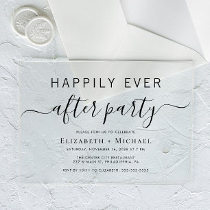 Chic Wedding Reception After Party Acryleinladungen
