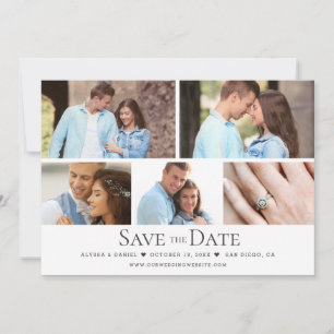 Chic Wedding Save the date Custom Foto Grid Einladung