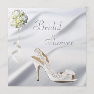 Chic Wedding Shoe & Bouquet Brautparty Einladung