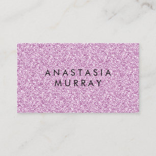 Chic, weiblich und glamourös lila violetter Glitte Visitenkarte