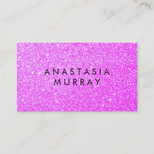 Chic, weiblich und glamourös lila violetter Glitte Visitenkarte