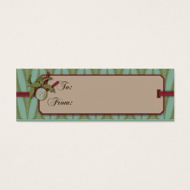 Chic Weihnachtsgeschenk-Tag (Vorderseite)