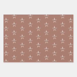 Chic Weihnachtsmetall Rose goldener Stern Wrapping Geschenkpapier Set