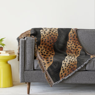 Chic Western Black Brown Cowhide Decke