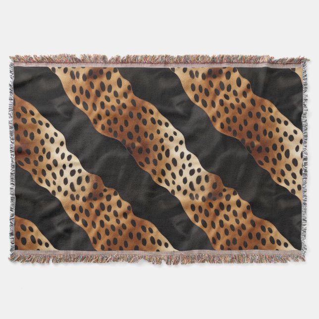 Chic Western Black Brown Cowhide Decke (Vorderseite)