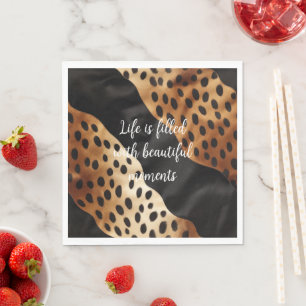 Chic Western Brown Black Cowhide Serviette