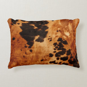Chic Western Brown Cowhide Dekokissen