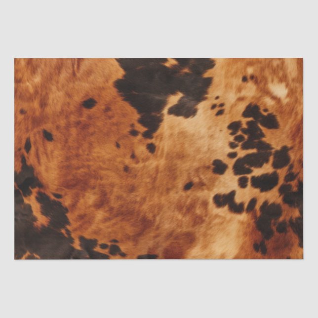 Chic Western Brown Cowhide Seidenpapier (Vorderseite)