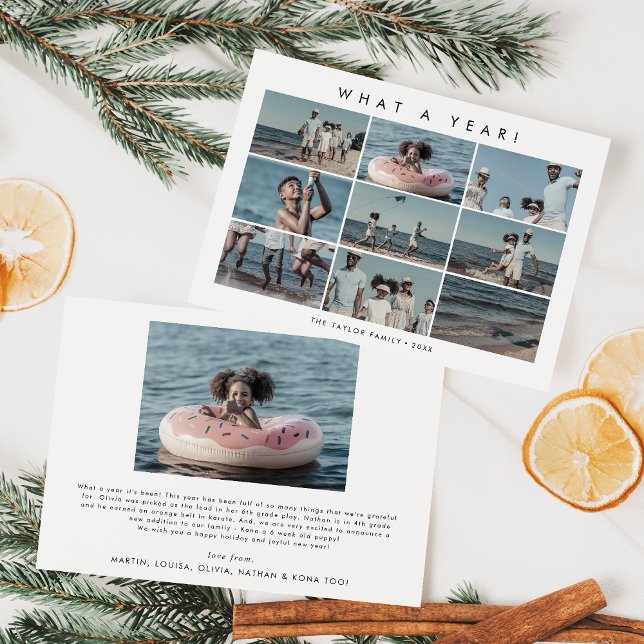 Chic What A Year Foto Collage Weihnachten (Von Creator hochgeladen)