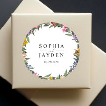 Chic Whimsical Vintag Floral Monogramm Hochzeit