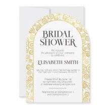 Chic White and Gold Geblüht Winter Brautparty