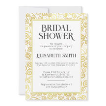 Chic White and Gold Geblüht Winter Brautparty