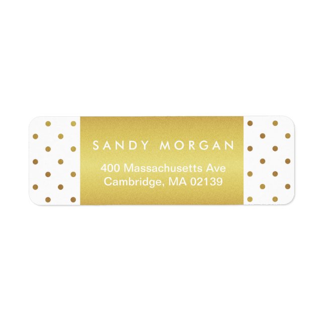 Chic White and Gold Glitzer Polka Dots (Vorne)
