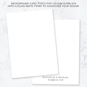 Chic White Background for Vellum Overlay Einladung