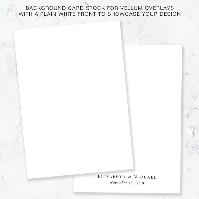 Chic White Background for Vellum Overlay Einladung (Von Creator hochgeladen)