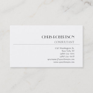 Chic White Background Modern Business Card Visitenkarte