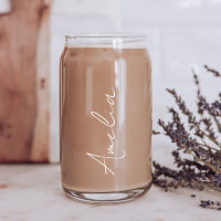 Chic White Calligraphy Script Monogram