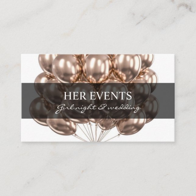 Chic White Design Cards für Event Manager Visitenkarte (Vorderseite)