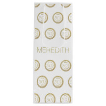 Chic White Gold Fünfzig und fabelhaft 50. Geburtst