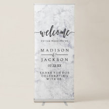 Chic White & Gray Marble Wedding Empfang