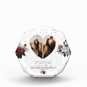 Chic White Heart gestaltetes Foto speziell für Paa