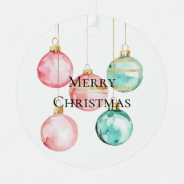 Chic White Mint Pink Gold Weihnachtsschmuck