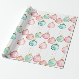 Chic White Mint Pink Gold Weihnachtsschmuck Geschenkpapier