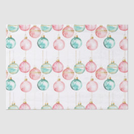 Chic White Mint Pink Gold Weihnachtsschmuck Seidenpapier