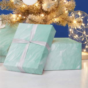 Chic White Mint Weihnachten Geschenkpapier