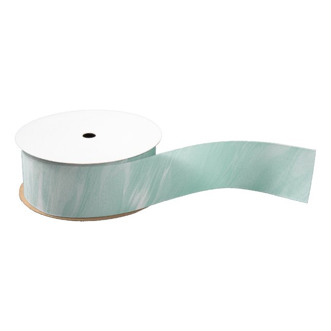 Chic White Mint Weihnachten Ripsband (Spule)